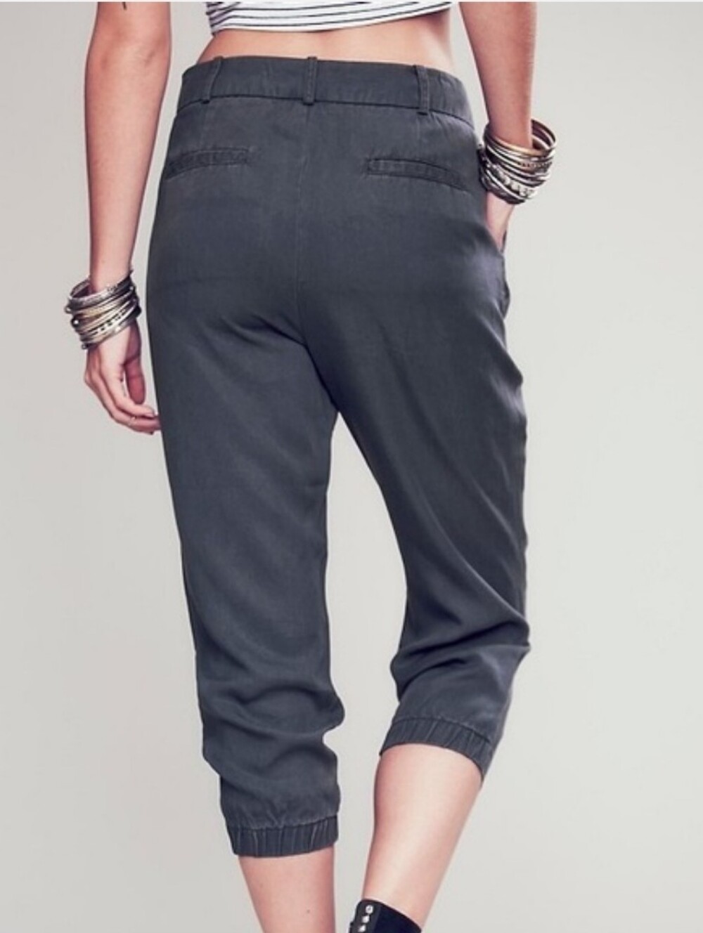 Free People Cool & Clean Harem Cropped Trouser Size 12 - Picture 2 of 8